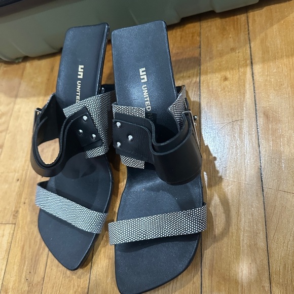 United Nude Black and Silver Architectural Sandals New Never Worn - Picture 7 of 8